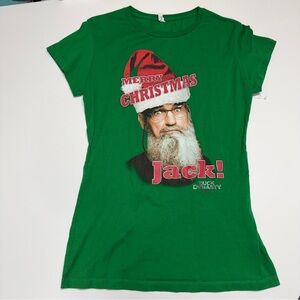 Green Duck Dynasty Christmas T-Shirt 2pk